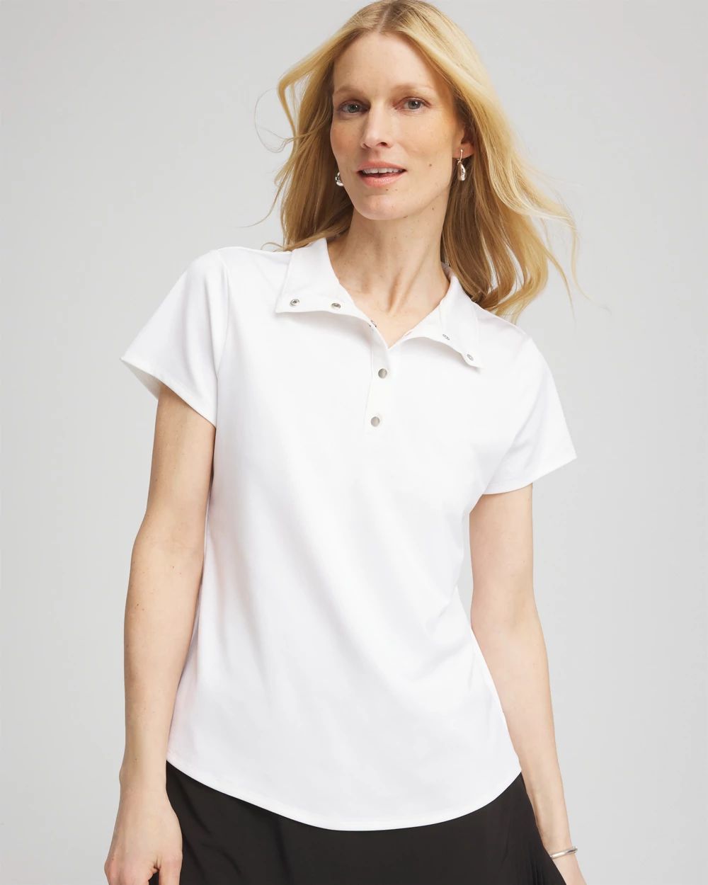 Zenergy® UPF Mockneck Short-Sleeve Top | Chico's